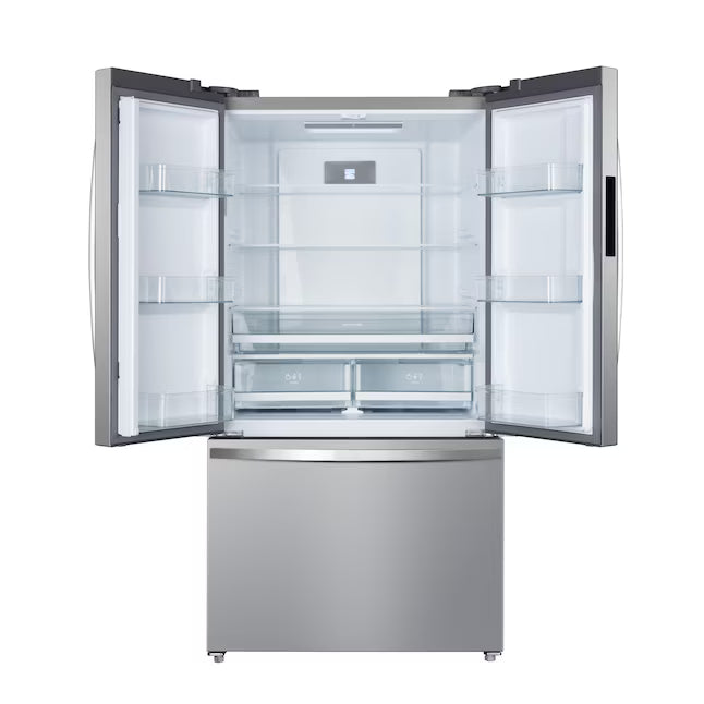 Kenmore Counter-Depth 20.3-cu ft 36-in Wide French Door Refrigerator with Ice Maker ENERGY STAR Certified in Stainless Steel 897.75515320 - Scratch & Dent (Moderate)