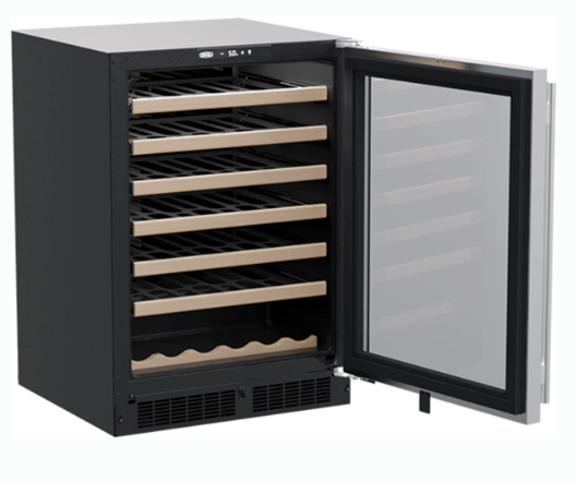 Marvel 24 Inch Built-In Wine Cooler with 54 Bottle Capacity, Smooth-Glide Shelf, Dual Pane Glass Door, and LED Interior Lighting MLWC124-SG01A - Scratch & Dent (Minor)