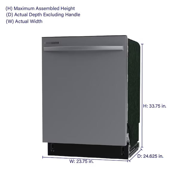 Samsung Top Control Built-In Hybrid Stainless Steel Tub Dishwasher with Height-Adjustable Rack, 53 dBA in Stainless Steel 22136SD250 - DW80CG4021SR - Scratch & Dent (Minor)
