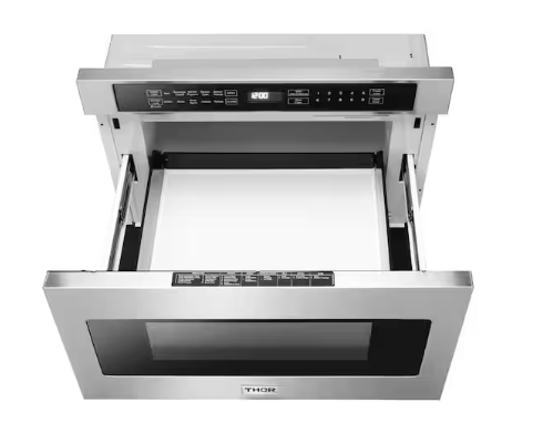 Thor 24 in. W 1.2 cu. ft. Built-In Microwave Drawer with Easy Touch Control in Stainless Steel TMD2401 - Scratch & Dent (Minor)