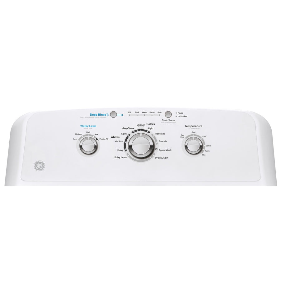 GE® 4.2 cu. ft. Capacity Washer with Stainless Steel Basket Certified Refurbished and GE 6.2 cu. ft. Capacity Electric Dryer with Up To 120 ft. Venting and Shallow Depth GTD33EASKWW - Certified Refurbished