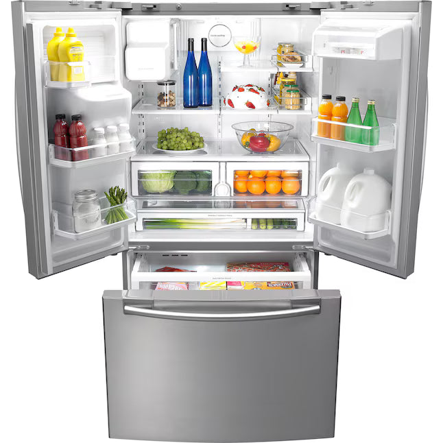 Samsung 28.5 cu. ft. French Door Refrigerator Stainless Steel RFG298HDRS - Certified Refurbished