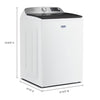 Maytag 5.3 cu. ft. Pet Pro Top Load Washer in White with Impeller, Extra Power and Sanitize Cycle with Oxi 22521689 - MTW7200RW - Scratch & Dent (Minor)