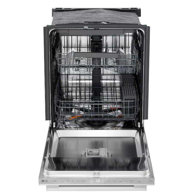 LG 24 Inch Smart FlushFit™ Top Control Dishwasher with 1-Hour Wash & Dry, QuadWash® Pro, and Dynamic Heat Dry™ w/AutoVent Dry™ LDNTM545S - Open Box