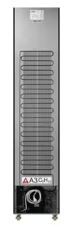 Koolmore 17 in. 6.5 cu. ft. Manual Defrost Slim Commercial Merchandiser Upright Freezer in Black 25139SD820 - KM-MDF-17S - Scratch & Dent (Moderate)