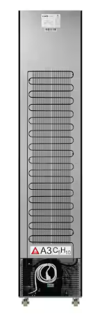 Pictures of Koolmore 17 in. 6.5 cu. ft. Manual Defrost Slim Commercial Merchandiser Upright Freezer in Black 25139SD820 - KM-MDF-17S - Scratch & Dent (Moderate) - Neu Appliance Outlet - Discount Appliance Outlet in Austin, Tx