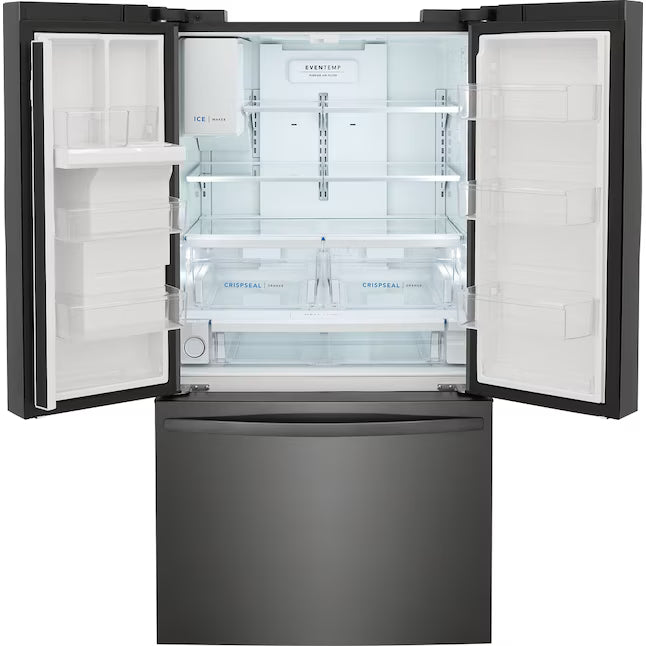 Frigidaire 28 Cu. Ft. Standard-Depth French Door Refrigerator in Black Stainless Steel FRFS2823AD - Scratch & Dent (Moderate)