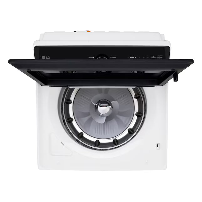 LG 5.3 cu. ft. SMART Mega Capacity Top Load Washer in Alpine White with Agitator, Easy Unload and TurboWash3D Technology 22132SD120 - WT8405CW - Scratch & Dent (Minor)