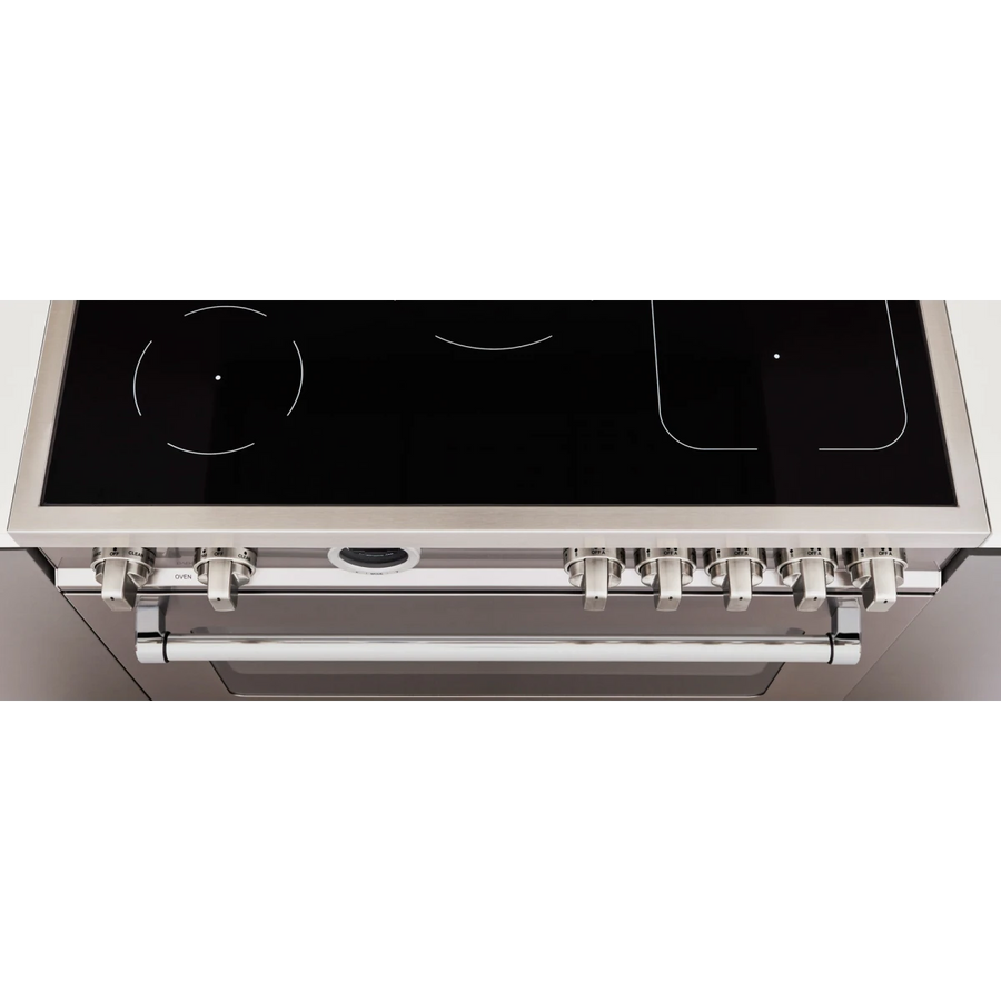 Bertazzoni 36 Inch Induction Master Series Range with 5 Induction Zones Manual, 5.9 cu. ft. Capacity, and Viewing Window MAST365INMXE - Scratch & Dent (Minor)