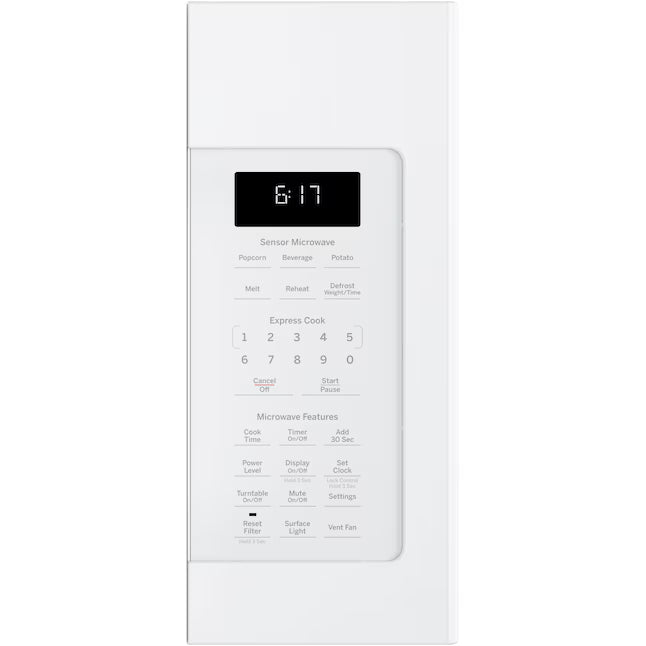 GE 1.7-cu ft Over-the-Range Microwave with Sensor Cooking in White Open Box - JVM6175DKWW