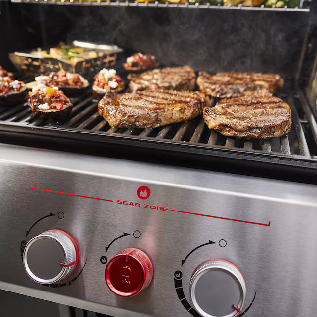 Weber Genesis E-325 3-Burner Liquid Propane Gas Grill in Black with Large Sear Zone 22521694 - GENESIS E-325 - Certified Refurbished