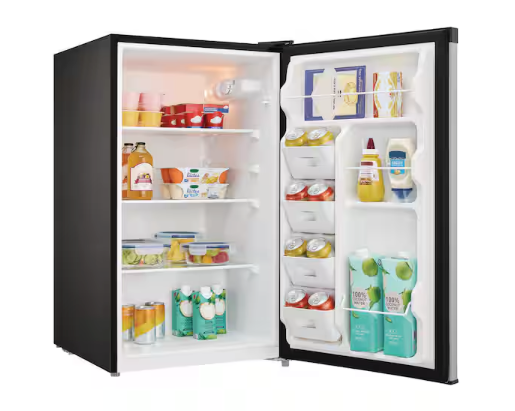 Vissani 4.4 cu. ft. Mini Refrigerator in Stainless Look with 7-Door Racks, Glass Shelves, and Energy Efficiency 25137SD722 - MDAR44SS5 - Scratch & Dent (Minor)