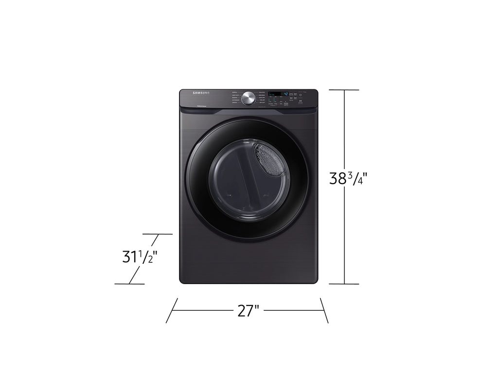 Pictures of Samsung Frontload Brushed Black7.5 Cu. Ft. Electric Dryer with Sensor Dry 31131SD53 - DVE45T6000V - Scratch & Dent (Minor) - Neu Appliance Outlet - Discount Appliance Outlet in Austin, Tx