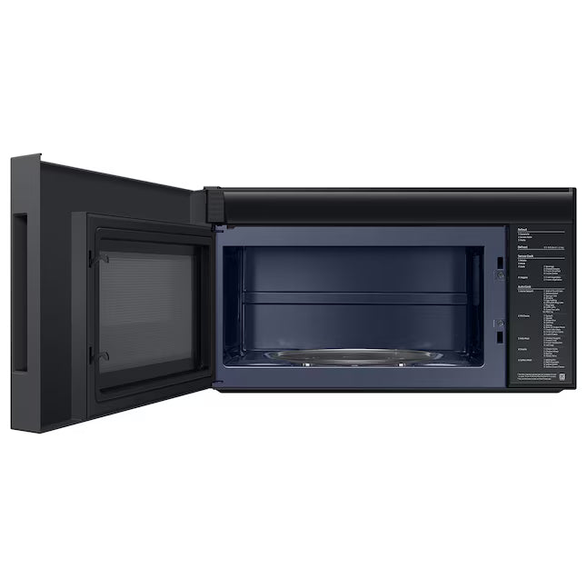 Samsung Bespoke 2.1-cu ft Over-the-Range Microwave with Sensor Cooking in White Glass ME21DB650012 - Open Box
