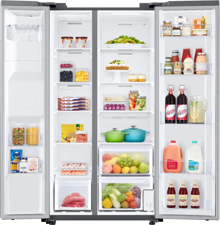 Samsung 36 in. 22 cu. ft. Counter Depth Smart Side by Side Refrigerator in Fingerprint-Resistant Stainless Steel RS22T5201SR - Scratch & Dent (Minor)
