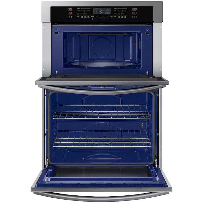Samsung 5.1 cu. ft. Electric Wall Oven and Microwave Combo in Stainless Steel with Wi-Fi Connectivity NQ70T5511DS - Open Box