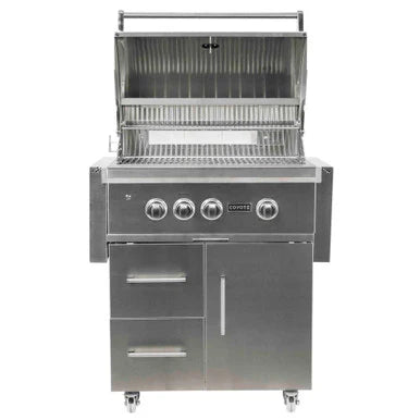 Coyote 30 Inch Freestanding Grill with 2 Infinity Burners™, RapidSear™ Infrared Burner, 700 sq. in. Cooking Surface, Rotisserie and Smoker Box C2SL30NG-FS - Scratch & Dent (Minor)
