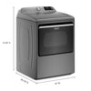 Maytag 5.2 cu. ft. Pet Pro Top Load Washer in Midnight Steel with Agitator, Extra Power and Sanitize Cycle with Oxi MTW7205RF - Open Box and Maytag 7.4 cu. ft. Smart Top Load Electric Dryer with Extra Power 16271 - MED6230HC - New in Box
