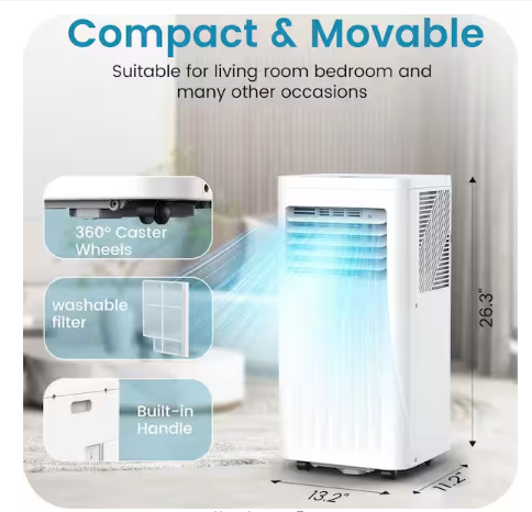 Pictures of COWSAR 8,000 BTU (5,000 BTU DOE) 115-Volt Portable Air Conditioner Cools 350 sq. ft. with Dehumidifier and LCD Remote 25133SD545 - NPLH5A-05C-X1E - New in Box - Neu Appliance Outlet - Discount Appliance Outlet in Austin, Tx