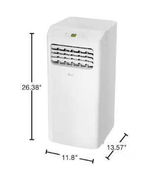 LG 6,000 (DOE) BTU 115-Volt Portable Air Conditioner Unit Cools 250 sq. ft. with Dehumidifier and LCD Remote 25132SD383 - LP0624WFR - New in Box