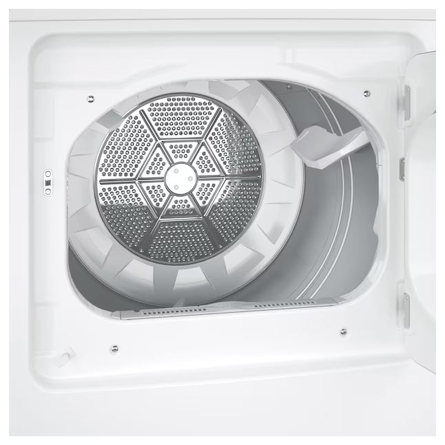 GE 4.5 cu. ft. Capacity Washer with Stainless Steel Basket in White GTW465ASNWW - Certified Refurbished and GE White Electric 7.2 Cu. Ft. Dryer with Aluminized Alloy Drum 16260 - GTD45EASJWS - Certified Refurbished
