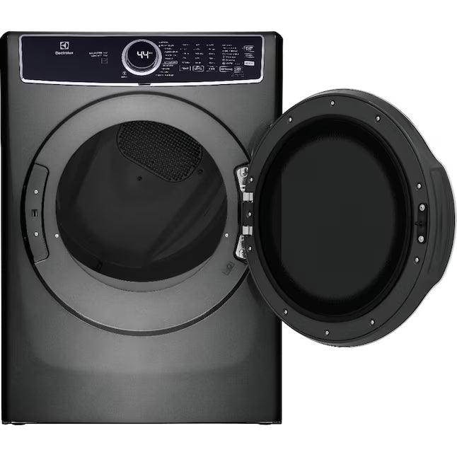 Electrolux Titanium Front Load 600 Series 4.5 Cu. Ft. Washer with Smartboost ELFW7637AT - Scratch & Dent (Moderate) and Electrolux 8 cu. ft. vented Front Load Stackable 600 Series Electric Dryer with LuxCare Dry 16248 - ELFE7637AT - Scratch & Dent (Minor)