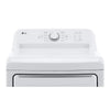 LG 4.3 cu. ft. Ultra Large Capacity Top Load Washer with 4-Way™ Agitator WT7005CW - Certified Refurbished and LG 7.3 Cu. Ft. Electric Rear Control Ultra Large Capacity Dryer with Sensor Dry 16082 - DLE6100W - Scratch & Dent (Minor)