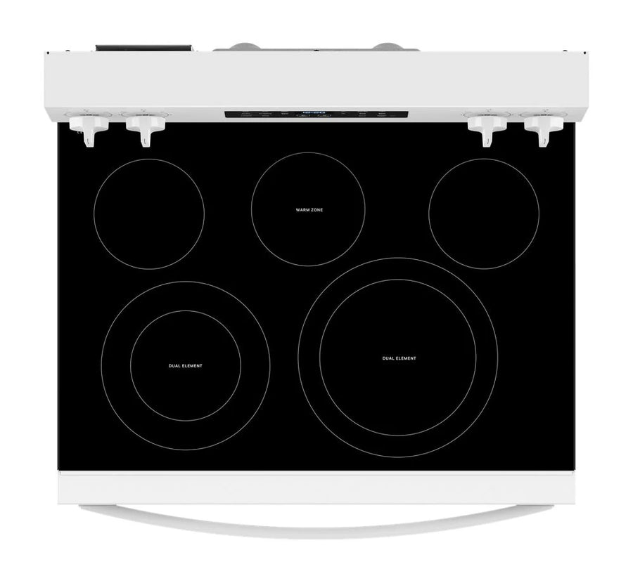 Whirlpool 5-Element Freestanding Electric Range in White with Air Cooking Technology 25138SD762 - WFES5030RW - Scratch & Dent (Minor)