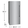 Frigidaire Professional 19 Cu. Ft. Single-Door Refrigerator in Stainless Steel FPRU19F8WF - Scratch & Dent (Minor) and Frigidaire Professional 19 Cu. Ft. Single-Door Freezer 16225 - FPFU19F8WF - Scratch & Dent (Moderate)
