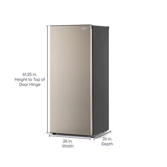 Frigidaire Convertible 10-cu ft Garage Ready Upright Freezer in Stainless Steel 22231SD315 - EFRF1059 - Scratch & Dent (Minor)