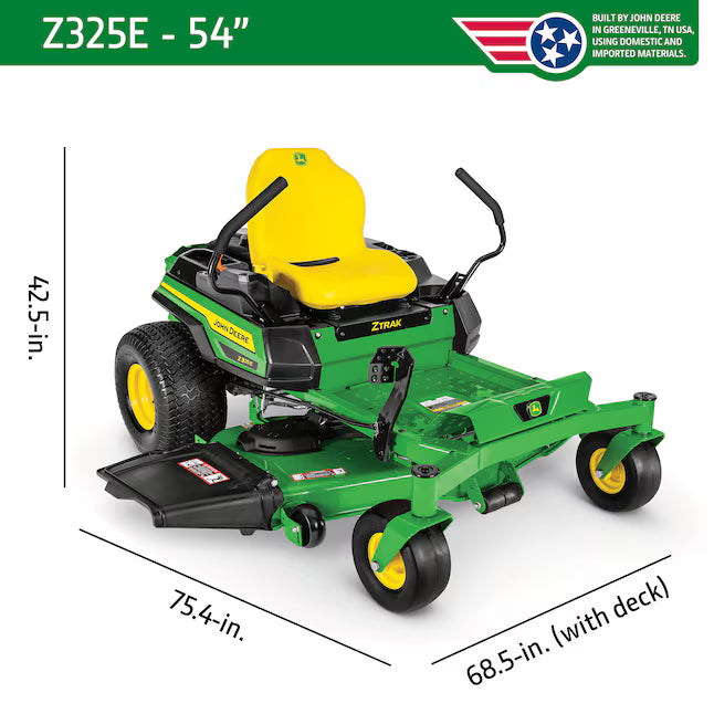 John Deere Z325E 54 in. 24 HP Gas Dual Hydrostatic Zero Turn Riding Lawn Mower 3SD747