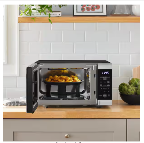 Pictures of Vissani 19 in. 0.9 cu. ft. 900-Watt Countertop Microwave Oven in Stainless Steel with Convection and Air Fry SA318 - VSCMAF09S2A09A - Open Box - Neu Appliance Outlet - Discount Appliance Outlet in Austin, Tx