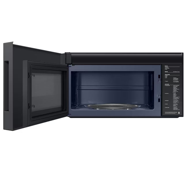 Samsung Bespoke 2.1 Cu. Ft. Over-the-Range Microwave with Sensor Cooking and Edge to Edge Glass Display in Stainless Steel 251316SD1175 - ME21DG6500SR - Open Box