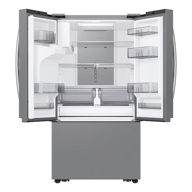 Samsung Stainless Steel 30 cu. ft. Mega Capacity 3-Door French Door Refrigerator with Family Hub™  RF32CG5900SRAA - Scratch & Dent (Major)