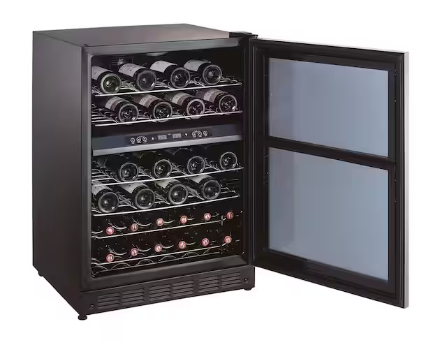Magic Chef 44 Bottle Dual Zone Wine Cooler in Stainless Steel 25135SD644 - HMWC44DZ - New in Box
