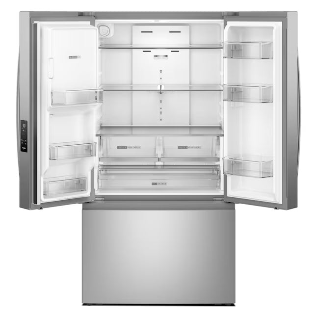 Whirlpool French Door Refrigerator in Fingerprint Resistant Stainless Finish with In-Door Water and Ice Maker - 30 cu. ft. WRFF3536SZ - Scratch & Dent (Minor)