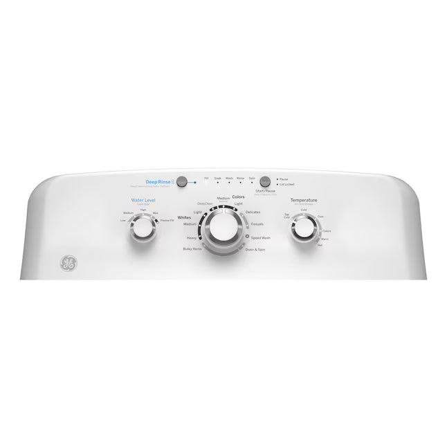 GE White Top Load 4.0 Cu. Ft. Capacity Washer with Stainless Steel Wash Basket GTW325ASWWW - Open Box and GE White Electric Aluminized Alloy Drum 7.2 Cu. Ft. Dryer with Sensor Dry and Extended Tumble 16234 - GTD45EASJWS - Certified Refurbished