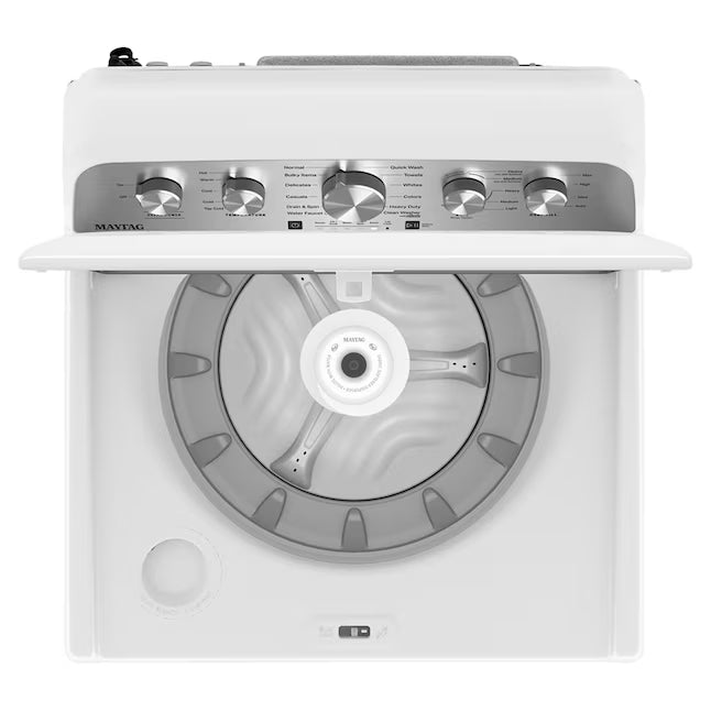 Maytag Top Load 4.5 Cu. Ft. Washer with Extra Power MVW5035MW - Scratch & Dent (Moderate) and Maytag Top Load 7.0 Cu. Ft. Electric Dryer with Wrinkle Prevent Phase 16223 - MED4500MW - Scratch & Dent (Minor)