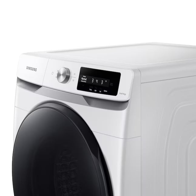 Samsung 4.5 Cu. Ft. High-Efficiency Smart Front Load Washer with AI Smart Dial WF45A6400AW - Scratch & Dent (Moderate) and Samsung 7.5 cu. ft. Vented Smart Stackable Electric Dryer with Super Speed Dry 16252 - DVE45A6400W - Scratch & Dent (Moderate)