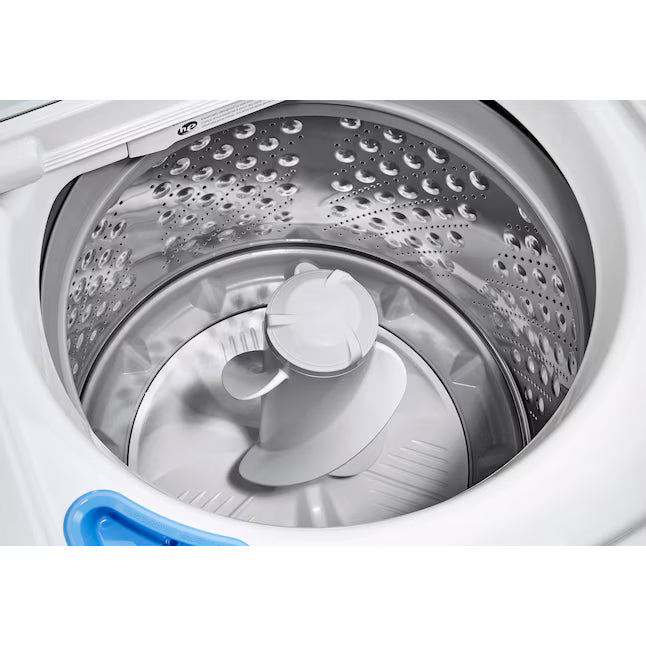 LG 4.3 cu. ft. Ultra Large Capacity Top Load Washer with 4-Way™ Agitator WT7005CW - Scratch & Dent (Minor) and LG 7.3 Cu. Ft. Electric Rear Control Ultra Large Capacity Dryer with Sensor Dry DLE6100W - Open Box