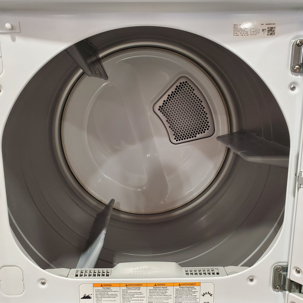 LG Top Load 4.1 Cu. Ft. Washer with TurboDrum Technology in White WT6105CW - New in Box and LG 7.3 Cu. Ft.  Electric Rear Control Ultra Large Capacity Dryer in White with Sensor Dry 16095 - DLE6100W - Scratch & Dent (Minor)