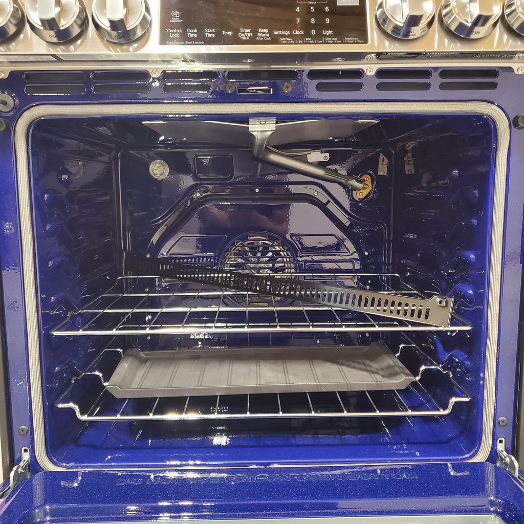 Pictures of LG 6.3 cu ft. Smart wi-fi Enabled ProBake Convection® InstaView® Gas Slide-In Range with Air Fry in Print Proof Stainless Steel 10SD34 - LSGL6335F - Open Box - Neu Appliance Outlet - Discount Appliance Outlet in Austin, Tx