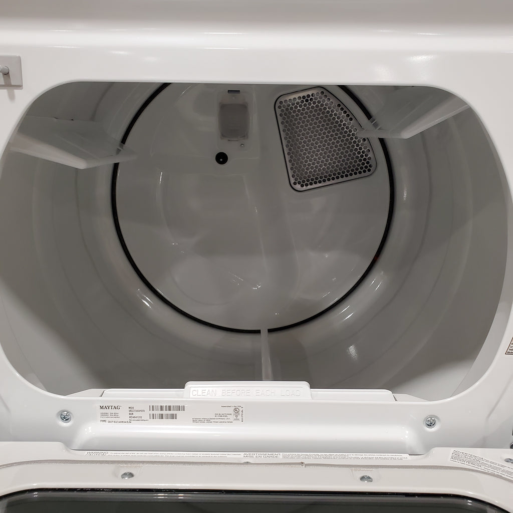 Pictures of Maytag Smart Top Load Electric 7.4 Cu. Ft. Steam Dryer with Extra Power and Advanced Moisture Sensing 6SD57 - MED7230HW - Open Box - Neu Appliance Outlet - Discount Appliance Outlet in Austin, Tx