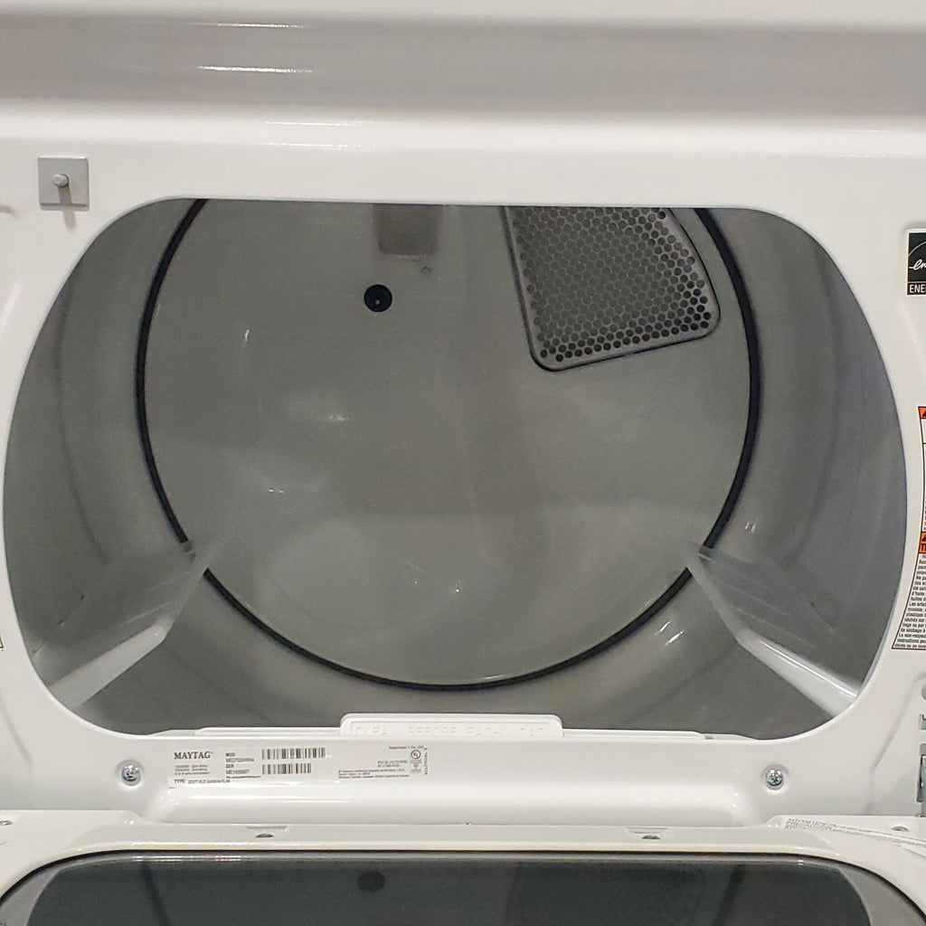 Pictures of Maytag 4.7 cu. ft. Smart Top Load Washing Machine with Deep Fill Option MVW6230HW - Scratch & Dent (Minor) and Maytag 7.4 cu. ft. Electric Steam Dryer with Extra Power Button 16076 - MED7230HW - Scratch & Dent (Minor) - Neu Appliance Outlet - Discount Appliance Outlet in Austin, Tx