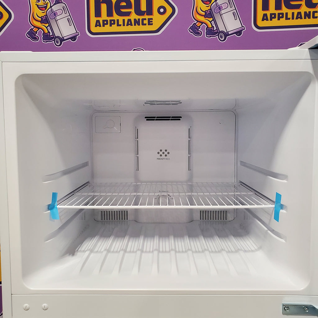 Frigidaire Top Freezer 18 Cu. Ft. Capacity Refrigerator with Spacious Interior Storage and Bright LED Lighting in White 3SD1058 - FFHT1822UW - Scratch and Dent (Minor)