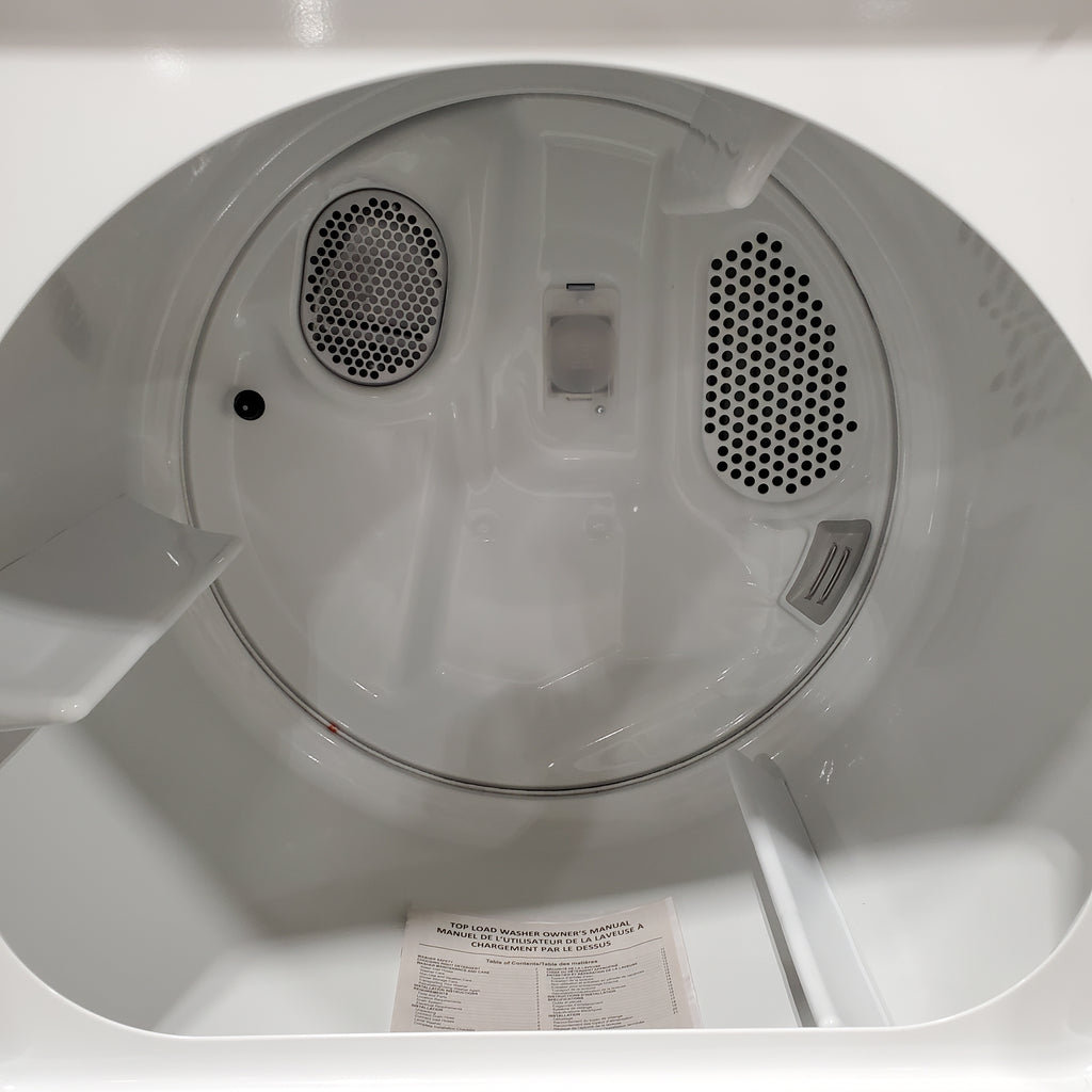 Whirlpool 4.6 Cu. Ft. Top Load Impeller Washer with Built-in Faucet WTW5020SW  - Scratch & Dent (Moderate) and Whirlpool® 7.0 Cu. Ft. Electric Dryer with Moisture Sensor and Steam Refresh Cycle 16144 - WED6150PW - Open Box