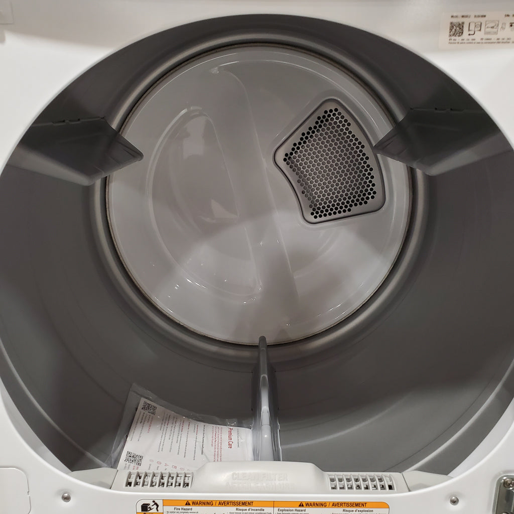 Pictures of LG 7.3 Cu. Ft. Electric Rear Control Ultra Large Capacity Dryer in White with Sensor Dry 6SD45 - 22SD008 - DLE6100W - Open Box - Neu Appliance Outlet - Discount Appliance Outlet in Austin, Tx