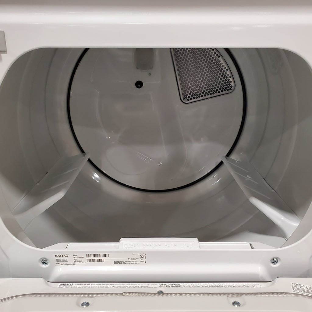 Pictures of Maytag Smart Top Load Electric 7.4 Cu. Ft. Steam Dryer with Extra Power and Advanced Moisture Sensing 6SD054 - MED7230HW - Open Box - Neu Appliance Outlet - Discount Appliance Outlet in Austin, Tx