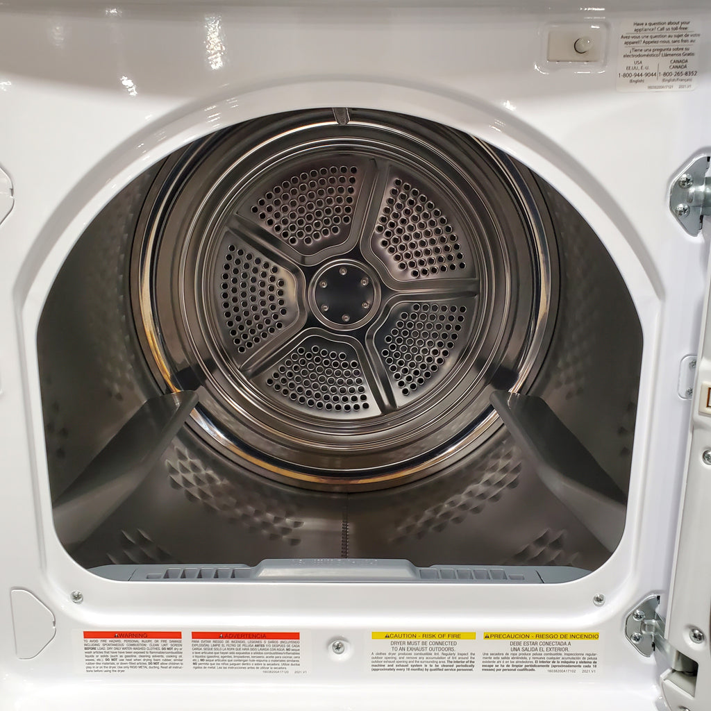 Frigidaire 4.1 Cu. Ft. Top Load Washer with 12 Wash Cycles and Quick Wash Cycle FFTW4120SW - Scratch and Dent (Minor) and Frigidaire 7 Cu. Ft. Electric Dryer in White 16116 - FLVE7523BW - Scratch & Dent (Moderate)