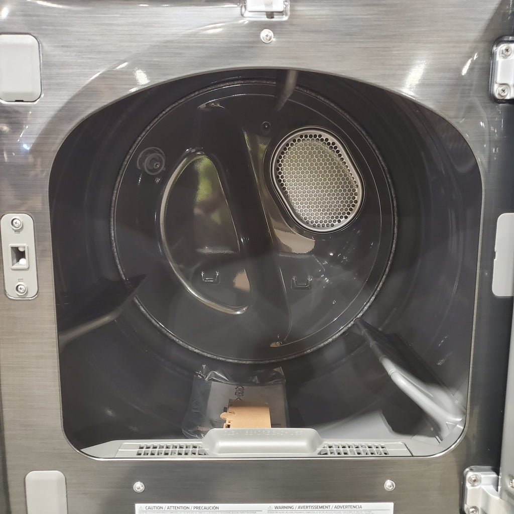 Samsung 7.4 Cu. Ft. Smart Electric Dryer with Steam Sanitize+ in Black 5SD258 - DVE55CG7100V - Scratch & Dent (Minor)